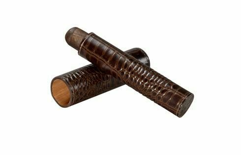 Bizard and Co. - The Single Cigar Tube - Croco Pattern Tobacco