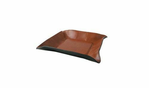 Bizard and Co. - The "Valet" Leather Tray - Lizard Pattern Havana