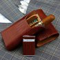 Bizard and Co. - The "Show Band" 3 Cigar Case - Lizard Pattern Havana
