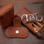 Bizard and Co. - The "Show Band" 3 Cigar Case - Lizard Pattern Havana