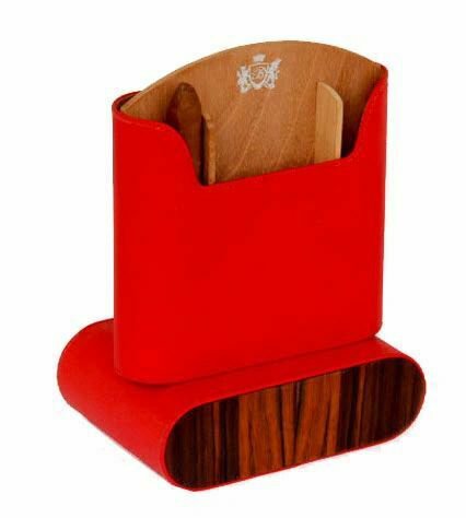 Bizard and Co. - The "Show Band" Travel Humidor - Sunrise Red and Macassar Ebony