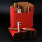 Bizard and Co. - The "Show Band" Travel Humidor - Sunrise Red and Macassar Ebony
