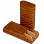 Bizard and Co. - "Show Band" 3 Cigar Case - Sapele Pommele