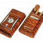 Bizard and Co. - "Show Band" 3 Cigar Case - Sapele Pommele