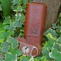Bizard and Co. - The "Show Band" 3 Cigar Case - Antique Saddle Leather