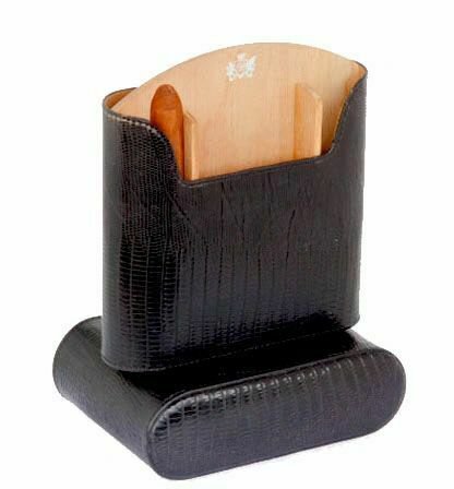 Bizard and Co. - The "Show Band" Travel Humidor - Lizard Pattern Black