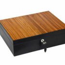 Bizard & Co - "Airflow" Cigar Humidor - Sunrise Black and Zebrawood 60/70 Count