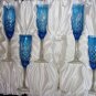 FABERG&Atilde;� ODESSA SKY BLUE CRYSTAL FLUTES | Set of 6