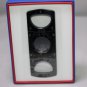 Elie Bleu 2 Finger, Double V, Cigar Cutter, Black Finish | EBC1001 New In Box