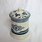 Fonseca White and Blue Ceramic Humidor Jar