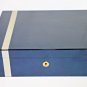 Blue Carbon Fiber Humidor with Lock & Key Showroom Model 18" L x 16" W x 5" H