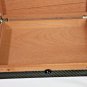 Gold Logo Carbon Fiber Humidor Showroom Model Measures 22" L x 18" W x 2" H