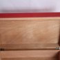 Red Lacquer Finish Wood Humidor Showroom Model Measures 22" L x 16" W x 4" H