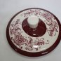 Cigars International White and Red Ceramic Humidor Jar
