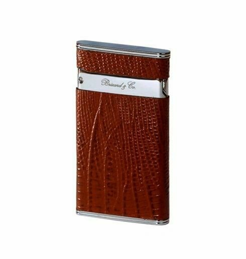 Brizard and Co. - The "Sottile" Lighter - Lizard Pattern Havana
