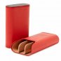 Brizard and Co. - The "Show Band" 3 Cigar Case - Sunrise Red and Macassar Ebony
