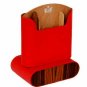 Brizard and Co - The "Show Band" Travel Humidor - Sunrise Red and Macassar Ebony