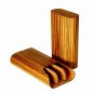 Brizard and Co. - The "Show Band" 3 Cigar Case - Zebrawood