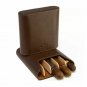 Brizard and Co- The "Show Band" 5 Cigar Case - Sunrise Coffee and Macassar Ebony