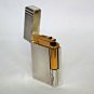 S.T. DUPONT GATSBY LIGHTER IN SILVER & GOLD PLATE DIAMOND HEAD DESIGN