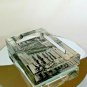 Partagas Fabrica Ashtray Crystal NIB 7" L x 5 " W x 1.25 " H . Free Shipping USA