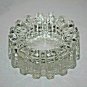 Modern Heavy Glass Sprocket Ashtray Measures 4.75" x 2 " H Free Shipping USA