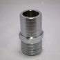 Hose Barb Fitting 1 1/4 " NTP by 1 1/4 " Chrome over Brass Free Shipping in USA