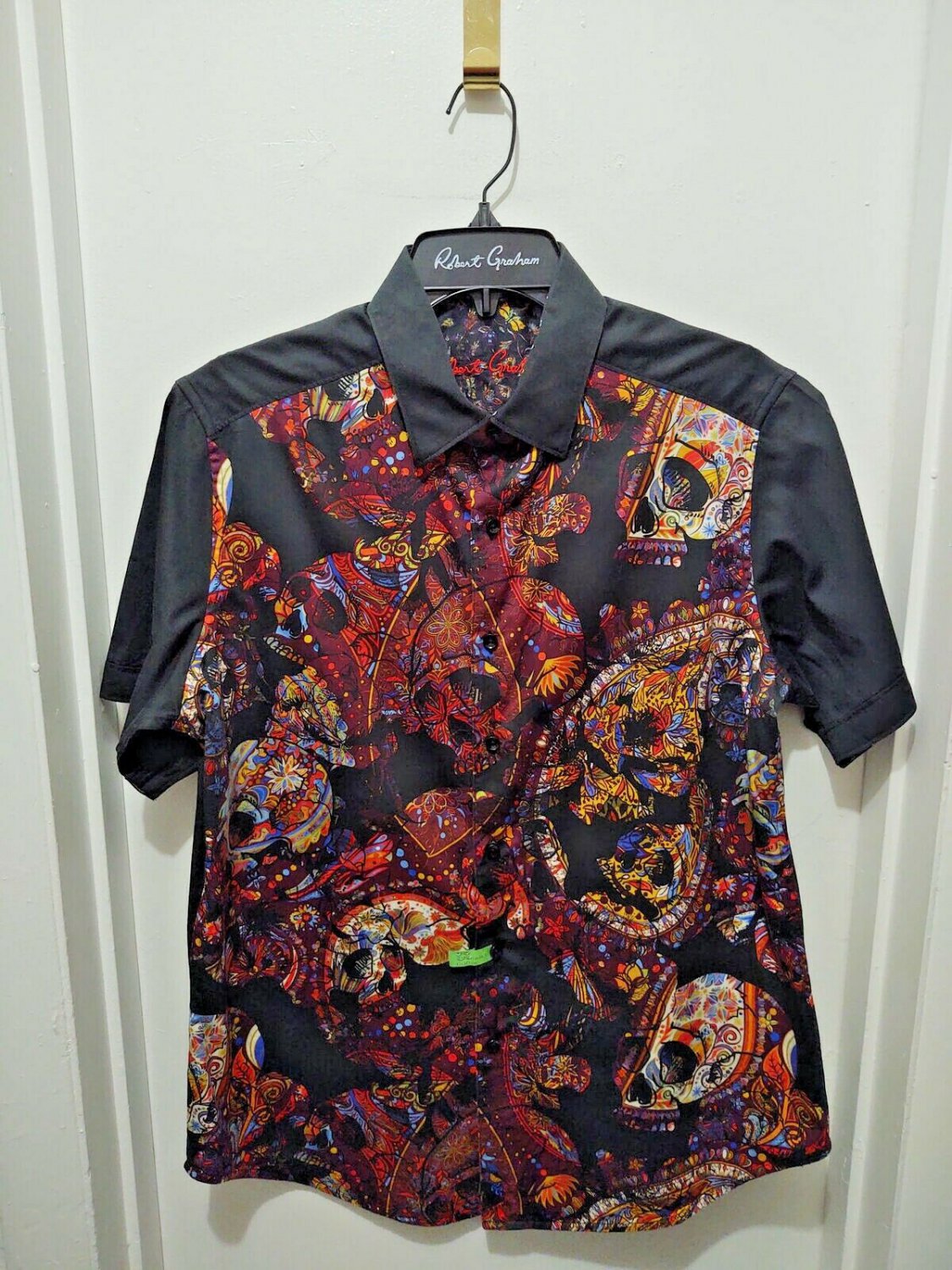 Robert Graham - Black Short Sleeve - Men's Medium Button Down Classic Fit