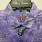 Robert Graham - Purple Colorful Long Sleeve - Men's Medium Button Down Classic
