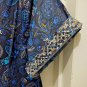 Robert Graham - Colorful Short Sleeve Blue Men's Medium Button Down Classic Fit