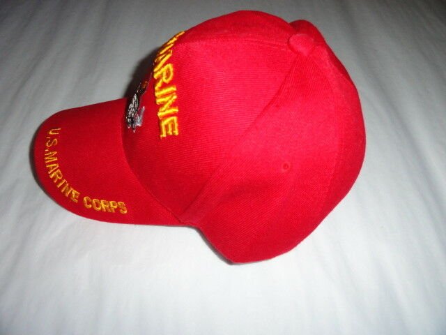 USMC Bulldog Red Baseball Cap