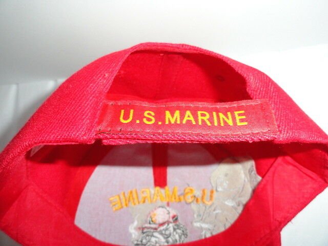 USMC Bulldog Red Baseball Cap