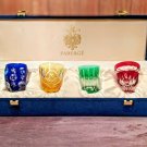 Faberge Colored Crystal Shot Glasses