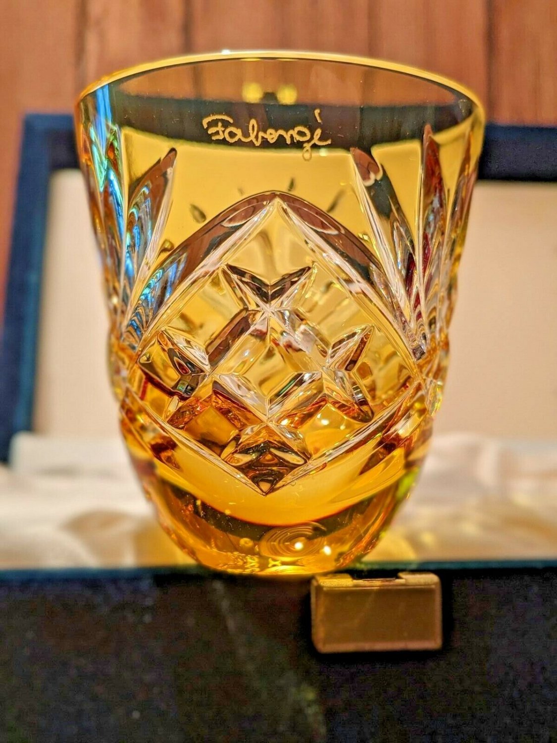 Faberge Colored Crystal Shot Glasses