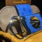 Brizard and Co Blue Ostrich and Grey Leather  Case, Cutter and Lighter Combo