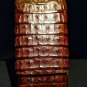 Brizard and Co Brown Caiman Alligator Case , Cutter & Lighter. NIB Made in USA