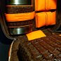 Brizard and Co Brown Caiman and Orange Leather Traveler