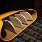 Brizard and Co Brown Caiman and Orange Leather Traveler