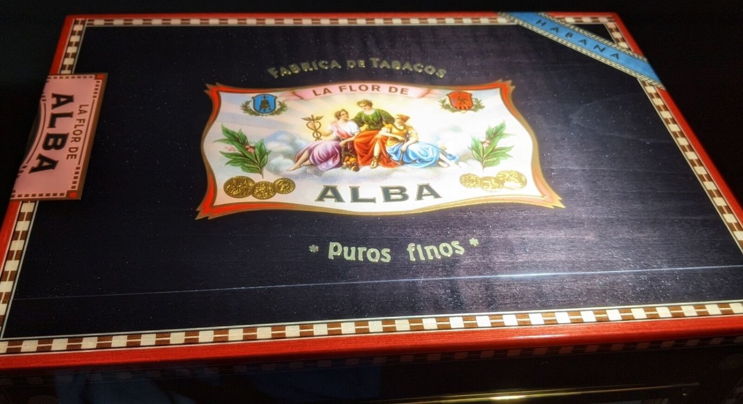 Elie Bleu Humidor Alba Black Sycamore Wood NIB Made in France