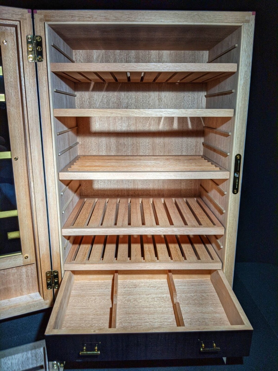 Elie Bleu Humidor Alba Black Sycamore Wood NIB Made in France