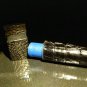 Brizard and Co Genuine Black Caiman and Blue Leather Single Holder