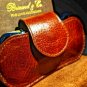 Brizard and Co Brown Antique Saddle Leather cigar case and cutter