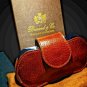 Brizard and Co Brown Antique Saddle Leather cigar case and cutter