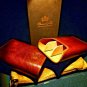 Brizard and Co Brown Antique Saddle Leather cigar case and cutter
