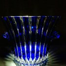 Cobalt Blue  & Clear Cut Ice Bucket