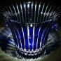 Cobalt Blue  & Clear Cut Ice Bucket