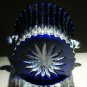 Cobalt Blue  & Clear Cut Ice Bucket