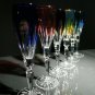 Faberge Colored Crystal Flutes without the original presentation case.