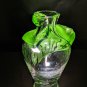 Lalique Tanega Emerald Green 14" Vase