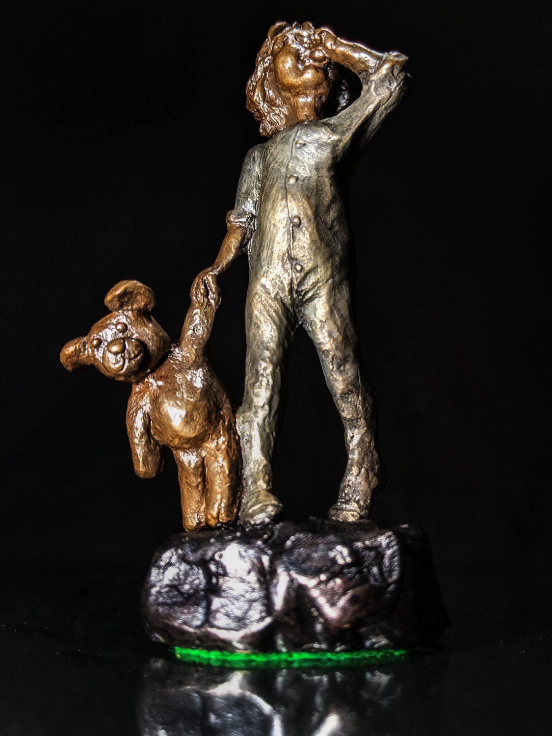 mark hopkins ltd edition bronze sculpture " bed time"